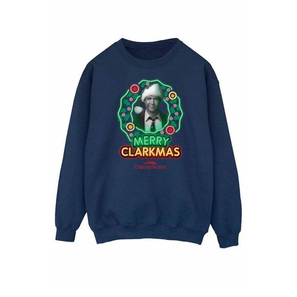 National Lampoon�'s Christmas Vacation Mens Greyscale Clarkmas Christmas Sweatsh